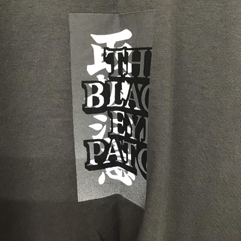 ブラックアイパッチ Black eye patch Tシャツ 半袖 半袖カットソー プリントTシャツ クルーネックカットソー L ロゴ、文字 灰 / グレー /  メンズ USED 古着 中古 10131394