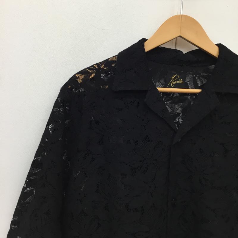 ニードルス Needles シャツ、ブラウス 半袖 Needles Cabana shirt MR252 M レース柄 黒 / ブラック /  メンズ USED 古着 中古 10127165