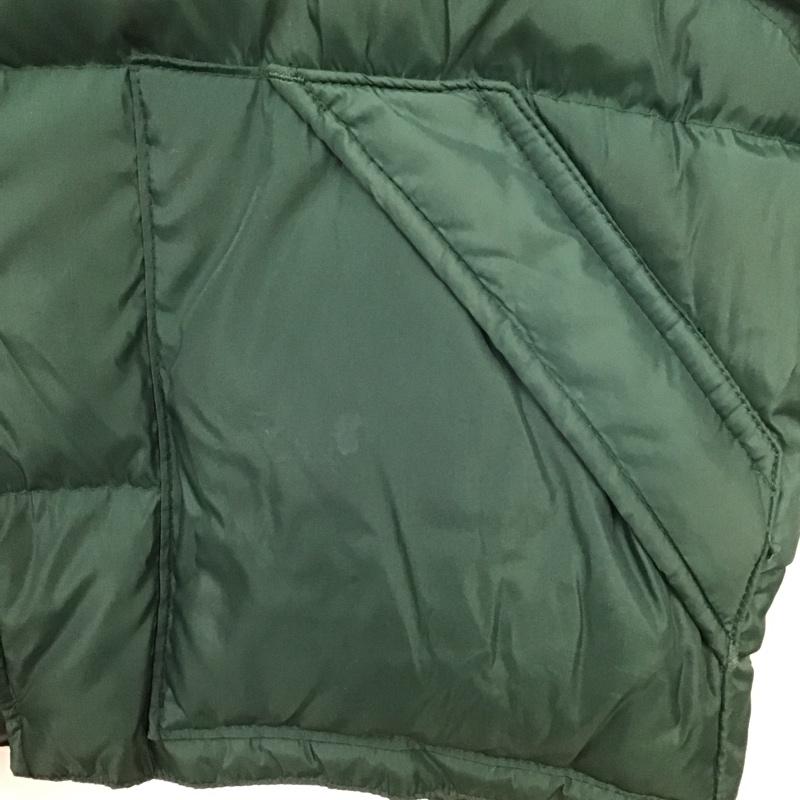 古着 USED ベスト ベスト ジップアップダウンジャケット ノースリーブジャケット アウター L 無地 緑 / グリーン /  メンズ USED 古着 中古 10130646