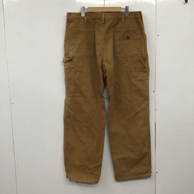 カーハート Carhartt パンツ ワークパンツ、ペインターパンツ ワイドパンツ カジュアルパンツ ワークパンツ 38 ロゴ、文字 キャメル / キャメル /  メンズ USED 古着 中古 10150628