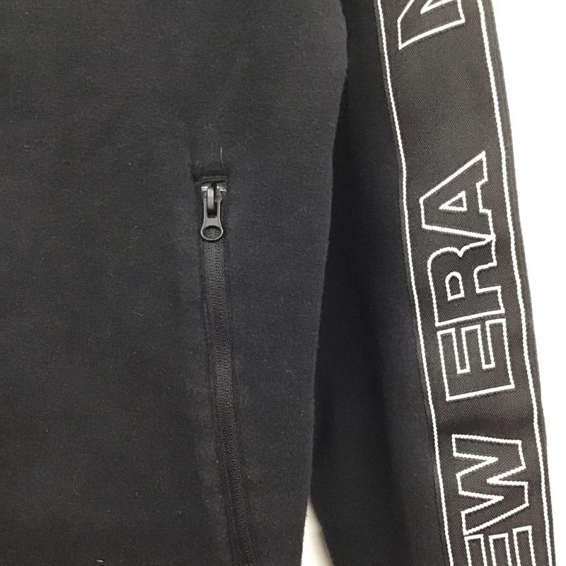ニューエラ NEW ERA パーカー 長袖 ジップアップパーカー 長袖パーカー カジュアルジャケット M ロゴ、文字 黒 / ブラック /  メンズ USED 古着 中古 10143201