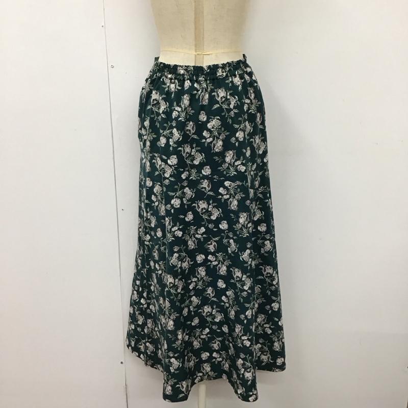 アズールバイマウジー AZUL BY MOUSSY スカート ロングスカート 250DAH31-037H FLOWER PATTERN SIDE SLIT SKIRT S 花柄 緑 / グリーン /  レディース USED 古着 中古 10114082