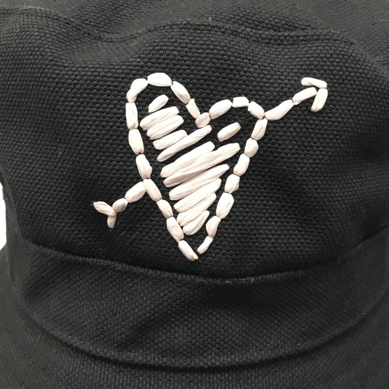 レッドバレンチノ RED VALENTINO 帽子 ハット VQ0HGA06XGU バケットハット ワンポイント 黒 / ブラック / X 桃 / ピンク /  レディース USED 古着 中古 10114851