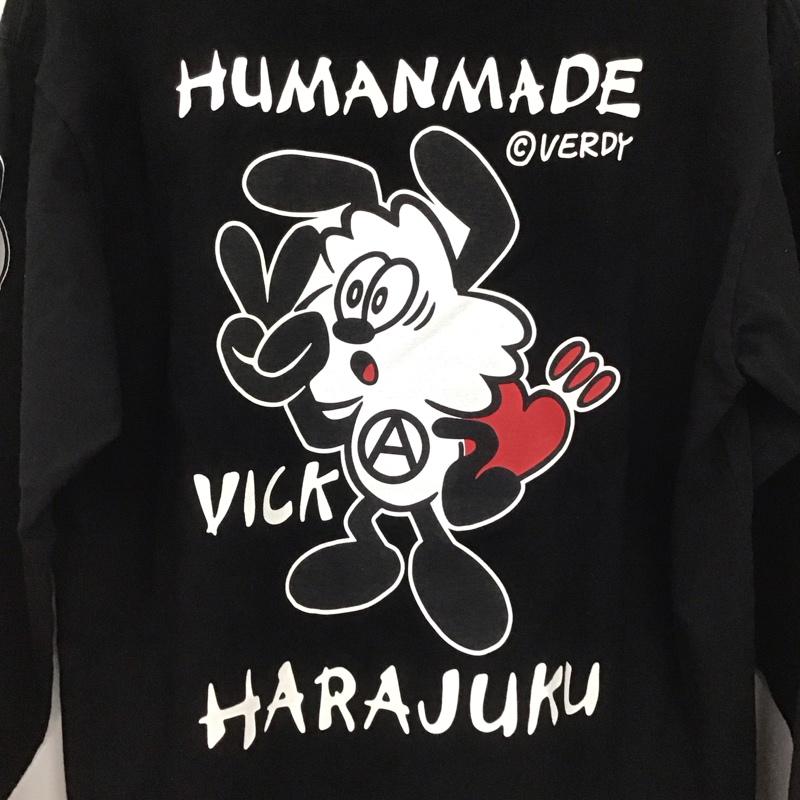 ヒューマンメード HUMAN MADE カットソー 長袖 M プリント 黒 / ブラック /  メンズ USED 古着 中古 10149154