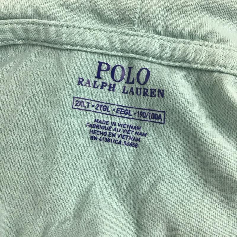 ポロラルフローレン POLO RALPH LAUREN パーカー 半袖 プルオーバー 2XL ワンポイント 水色 / ライトブルー /  レディース USED 古着 中古 10115477
