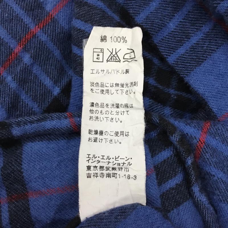 エルエルビーン L.L.Bean シャツ、ブラウス 長袖 228061 ボタンダウン XL チェック 青 / ブルー / X 黒 / ブラック / X 赤 / レッド /  メンズ USED 古着 中古 10116096