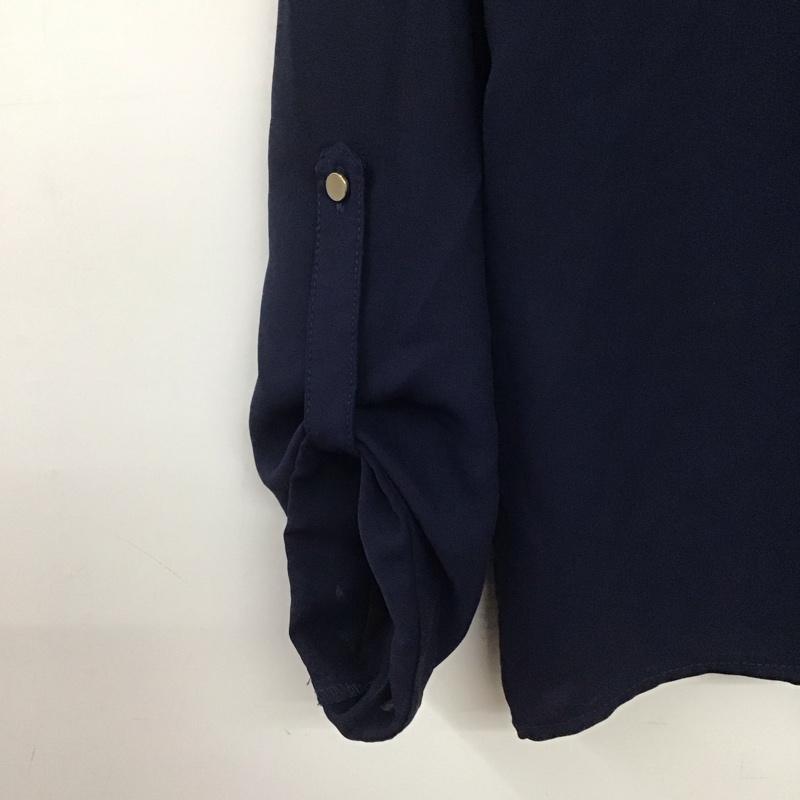 ザラベーシック ZARA BASIC シャツ、ブラウス 長袖 XS 無地 紺 / ネイビー /  レディース USED 古着 中古 10142121