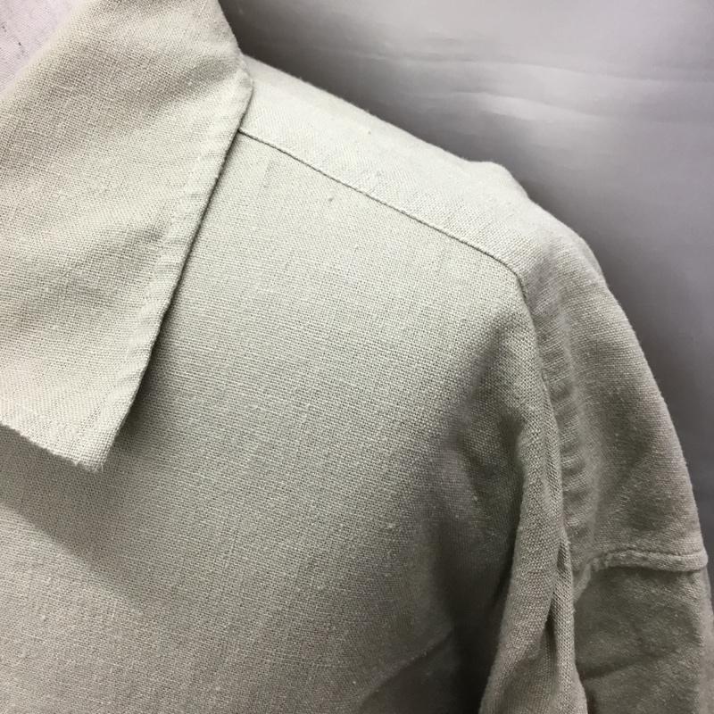 古着 USED シャツ、ブラウス 半袖 半袖シャツ カラーシャツ 半袖カットソー 無地シャツ XXL 無地 ベージュ / ベージュ /  メンズ USED 古着 中古 10122925