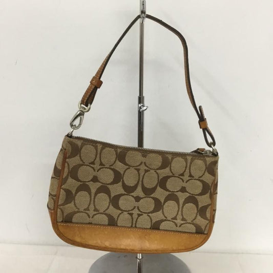 コーチ COACH ハンドバッグ ハンドバッグ F1J-6094 シグネチャー レザー切替 総柄 ベージュ / ベージュ / X 茶 / ブラウン /  レディース USED 古着 中古 10137938