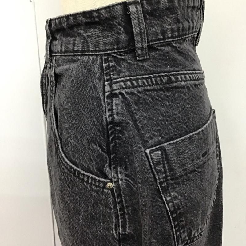 ザラ ZARA スカート ロングスカート 6164 187 800 デニム スリット カットオフ XS 無地 黒 / ブラック /  レディース USED 古着 中古 10120593