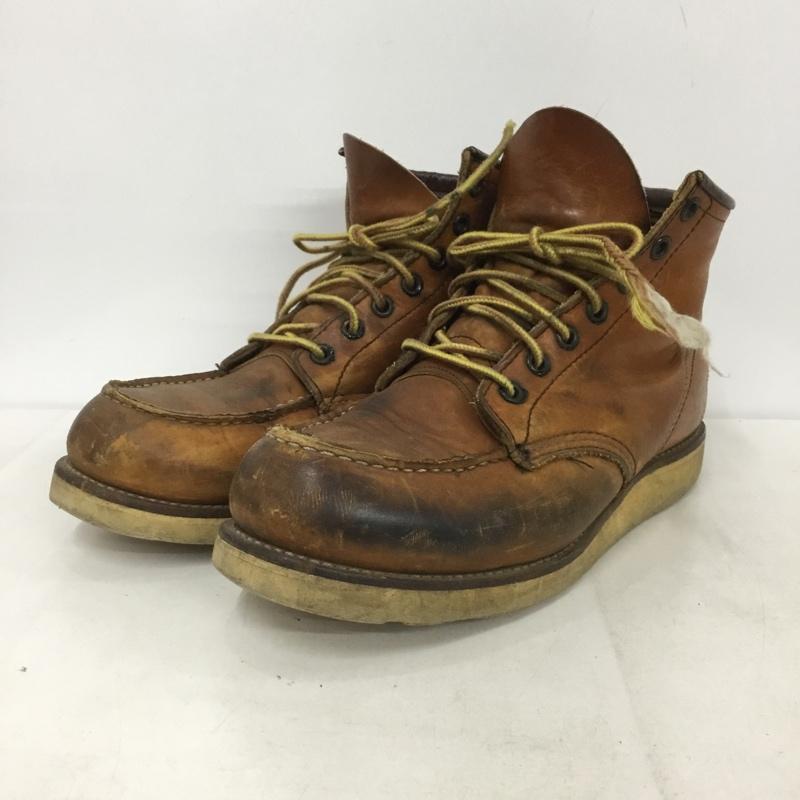 レッドウィング RED WING ブーツ ショートブーツ 875 6インチ クラシックモック 7.5E レザー 無地 茶 / ブラウン /  メンズ USED 古着 中古 10140425