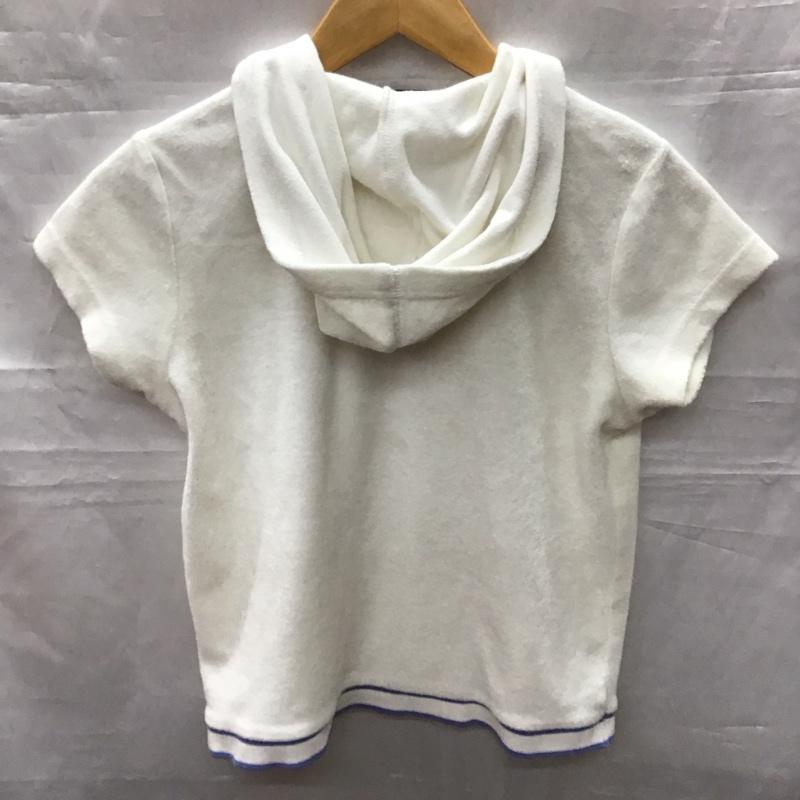 ラルフローレン RALPHLAUREN パーカー 半袖 3193-4147 150cm キッズ パイル地 フルジップ 150cm ワンポイント 白 / ホワイト /  ガールズ USED 古着 中古 10116914