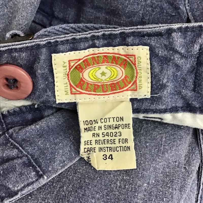 古着 USED パンツ ワークパンツ、ペインターパンツ BANANA REPUBLIC 80s　カーゴパンツ　バナナリパブリック 34 無地 青 / ブルー /  メンズ USED 古着 中古 10117476