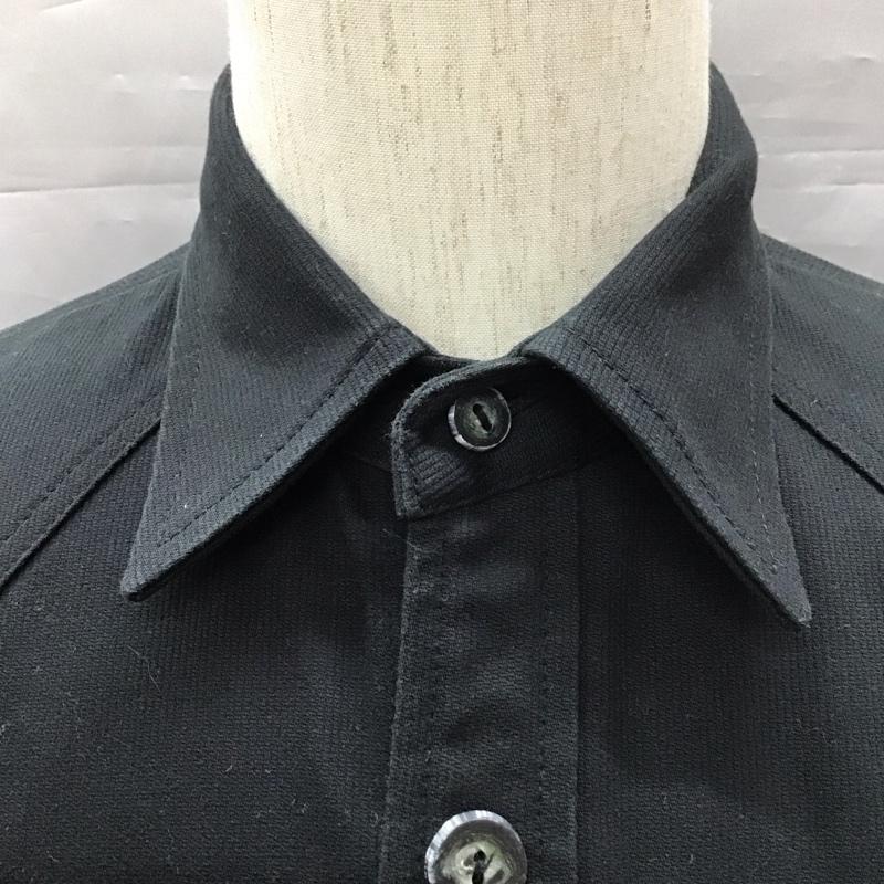 レッドムーン REDMOON シャツ、ブラウス 長袖 長袖シャツ カジュアルシャツ カラーシャツ ポケットシャツ 38 無地 黒 / ブラック /  メンズ USED 古着 中古 10110985