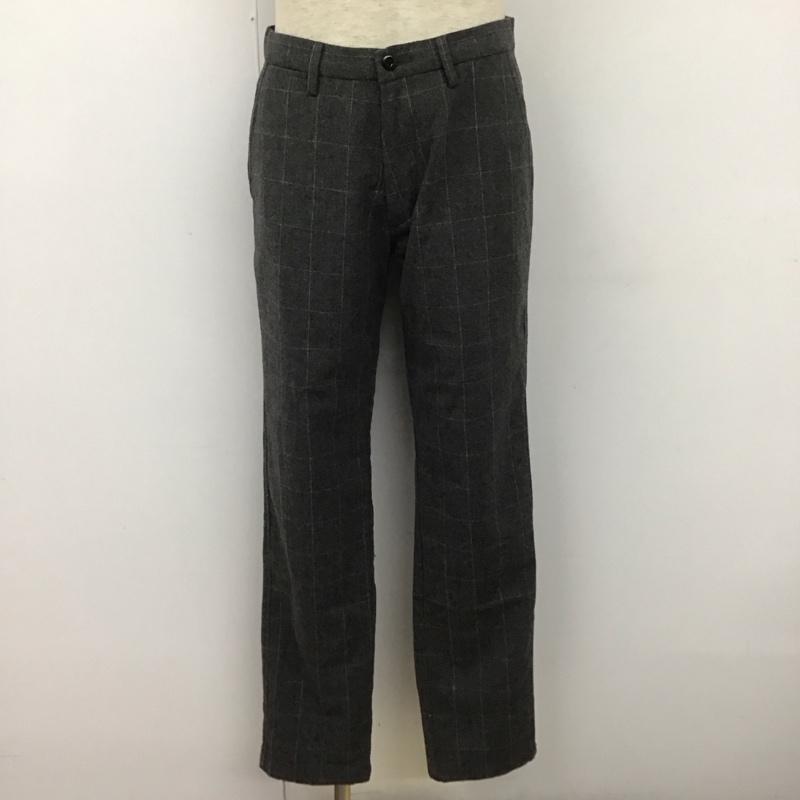 シップスジェネラルサプライ SHIPS GENERAL SUPPLY パンツ スラックス スラックス ワイドパンツ カジュアルパンツ ストレートパンツ チェックパンツ M チェック 灰 / グレー /  メンズ USED 古着 中古 10107259
