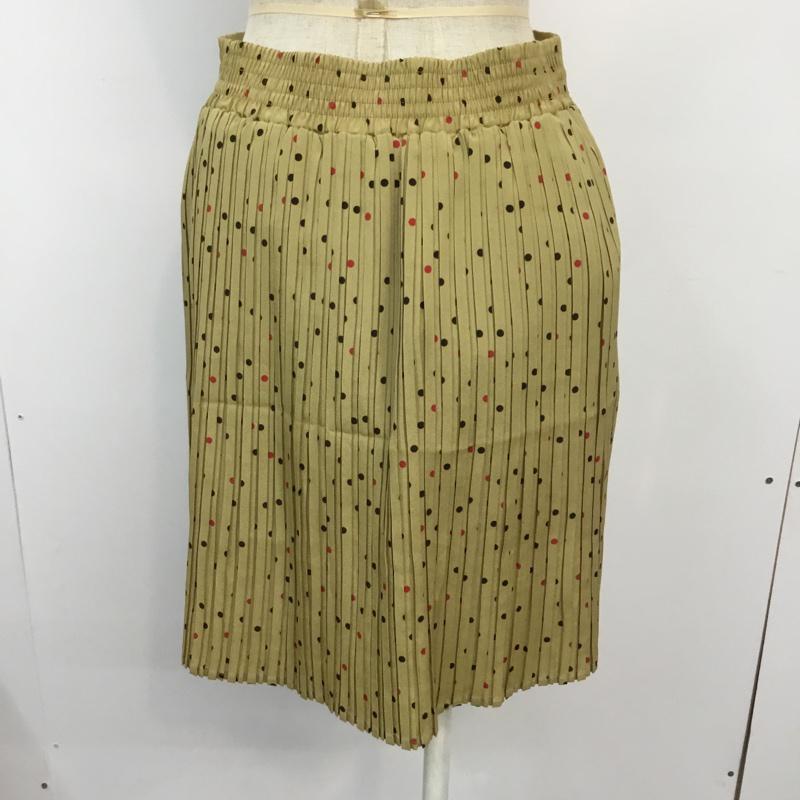 アースミュージックアンドエコロジー earth music&ecology スカート ミニスカート プリーツスカート ドット ベージュ / ベージュ /  レディース USED 古着 中古 10045225