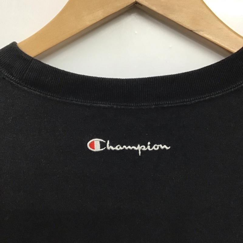 チャンピオン Campion Tシャツ 半袖 c8-m394 半袖Tシャツ 半袖カットソー プリントTシャツ M ロゴ、文字 黒 / ブラック /  メンズ USED 古着 中古 10142615