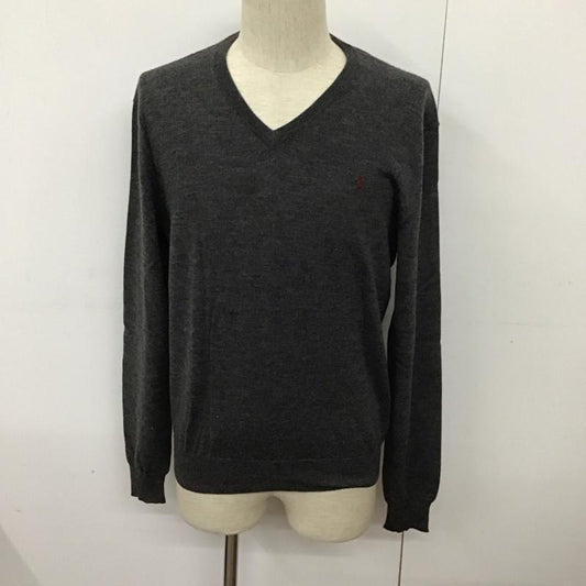 ポロラルフローレン POLO RALPH LAUREN ニット、セーター 長袖 Vネック M 無地 チャコールグレー / チャコールグレー /  メンズ USED 古着 中古 10128309