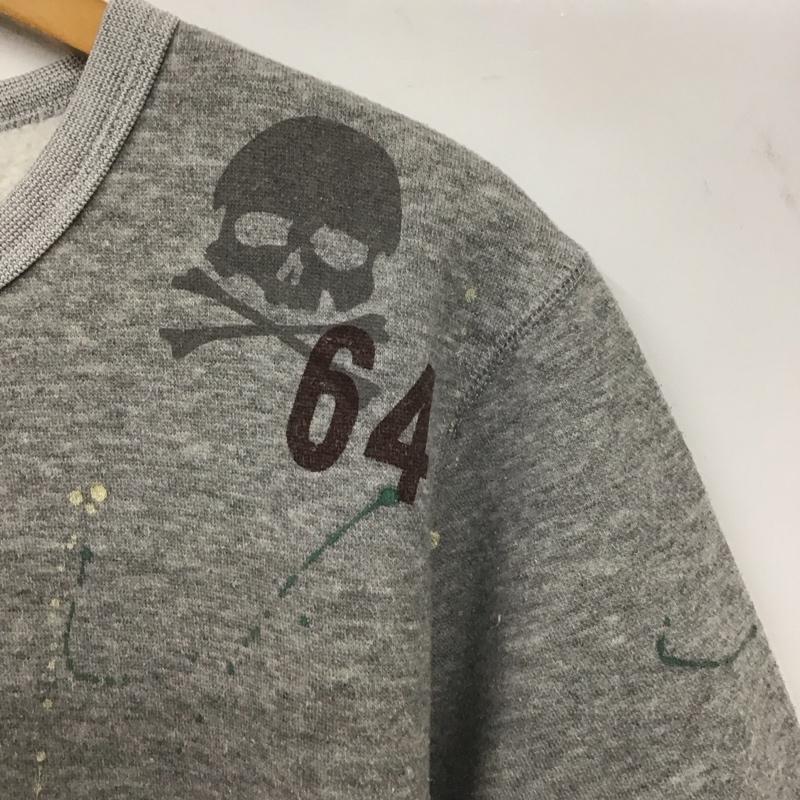 アヴィレックス AVIREX U.S.A. カットソー 半袖 半袖カットソー プリントTシャツ クルーネックカットソー L プリント 灰 / グレー /  メンズ USED 古着 中古 10131427