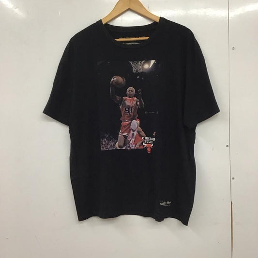 ミッチェルアンドネス Mitchell&Ness Tシャツ 半袖 半袖カットソー プリントTシャツ クルーネックカットソー XL ロゴ、文字 黒 / ブラック /  メンズ USED 古着 中古 10137953