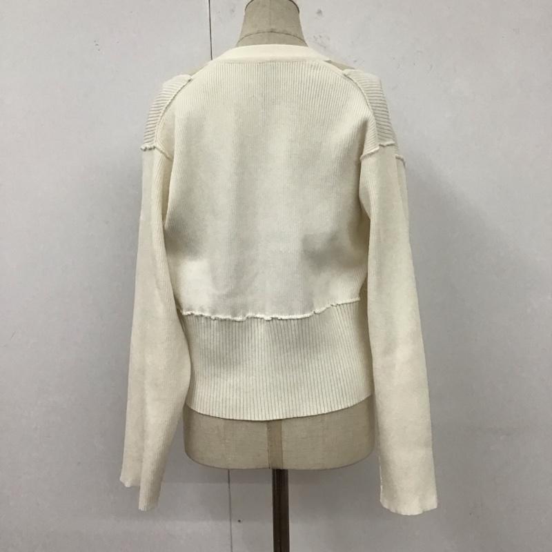 レイビームス Ray BEAMS カットソー 長袖 長袖カットソー Vネックカットソー ロングスリーブカットソー リブ 無地 白 / ホワイト /  レディース USED 古着 中古 10123858