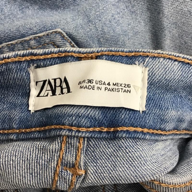 ザラ ZARA パンツ デニム、ジーンズ カットオフ ジーパン ストレッチ 無地 水色 / ライトブルー /  レディース USED 古着 中古 10114749