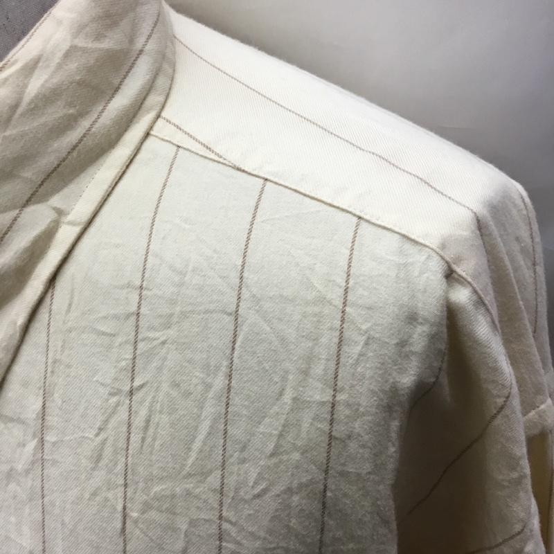 トミーヒルフィガー TOMMY HILFIGER シャツ、ブラウス 長袖 ボタンダウン ストライプ XL ワンポイント ベージュ / ベージュ /  メンズ USED 古着 中古 10116091