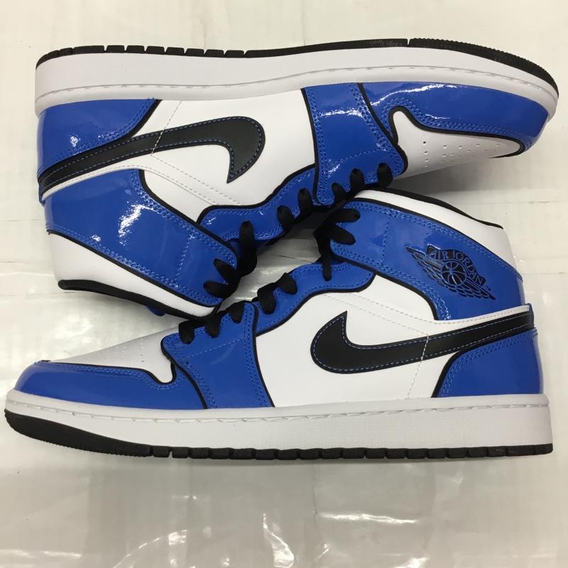 ナイキ NIKE スニーカー スニーカー DD6834-402 AIR JORDAN 1 MID SE 27.5cm 箱有 27.5cm ロゴ、文字 白 / ホワイト / X 黒 / ブラック / X 青 / ブルー /  メンズ USED 古着 中古 10119651