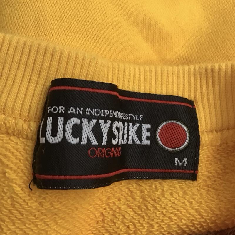 古着 USED トレーナー 長袖 LUCKY STRIKE スウェット M ロゴ、文字 橙 / オレンジ /  メンズ USED 古着 中古 10112935