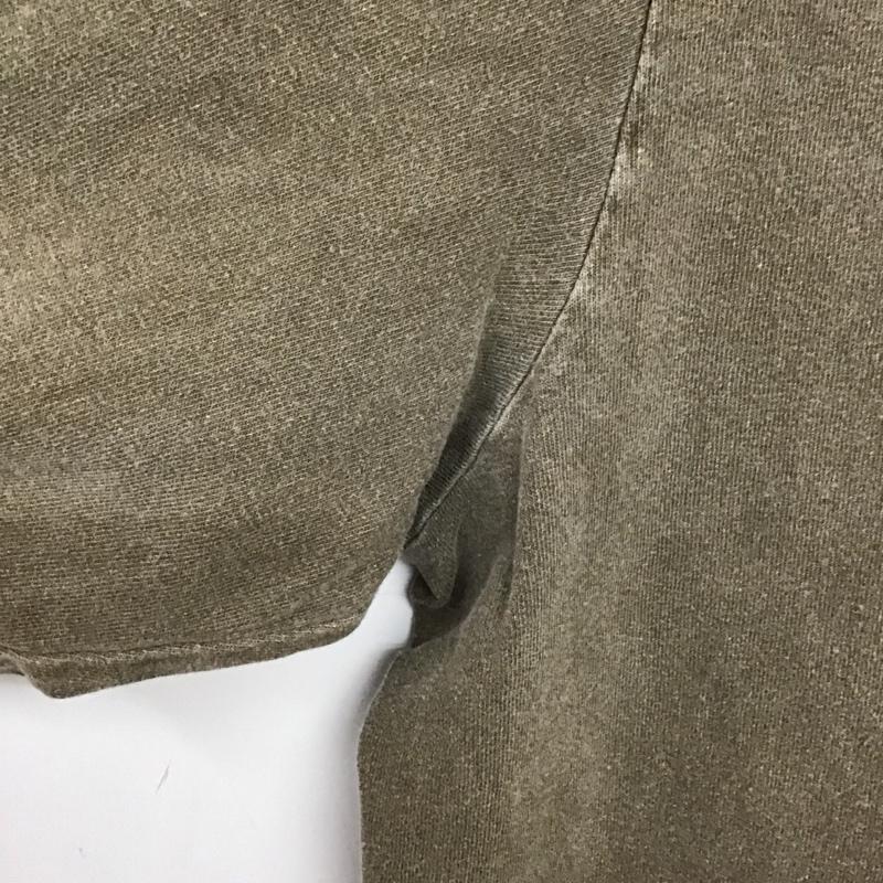 ステューシー STUSSY カットソー 長袖 長袖カットソー プリントカットソー クルーネック XL ロゴ、文字 茶 / ブラウン /  メンズ USED 古着 中古 10150599
