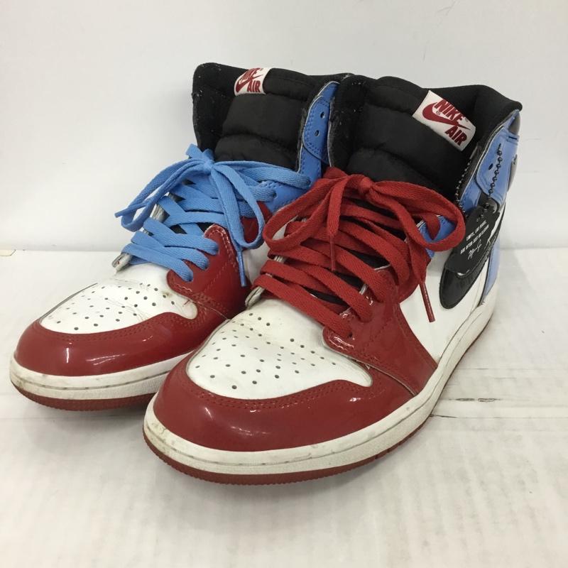 ナイキ NIKE スニーカー スニーカー CK5666-100 AIR JORDAN 1 RETRO HIGH OG FEARLESS 27.5cm 27.5cm ロゴ、文字 白 / ホワイト / X 黒 / ブラック / X 赤 / レッド / X 水色 / ライトブルー /  メンズ USED 古着 中古 10123647