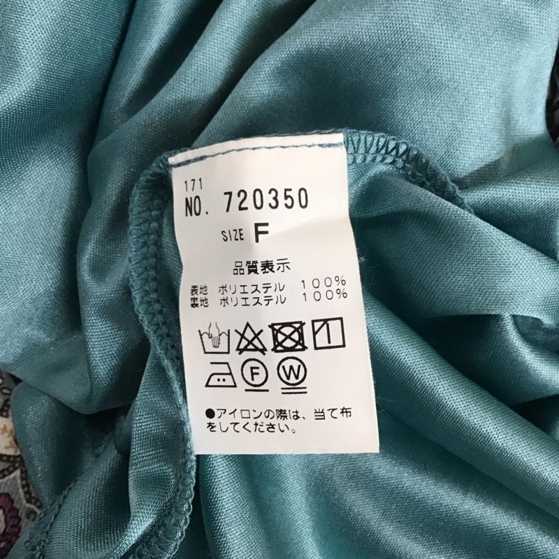 ワンアフター アナザー ナイスクラップ one after another NICE CLAUP ワンピース ロングスカート 720350 オープンカラー 半袖 FREE 総柄 マルチカラー / マルチカラー /  レディース USED 古着 中古 10115334