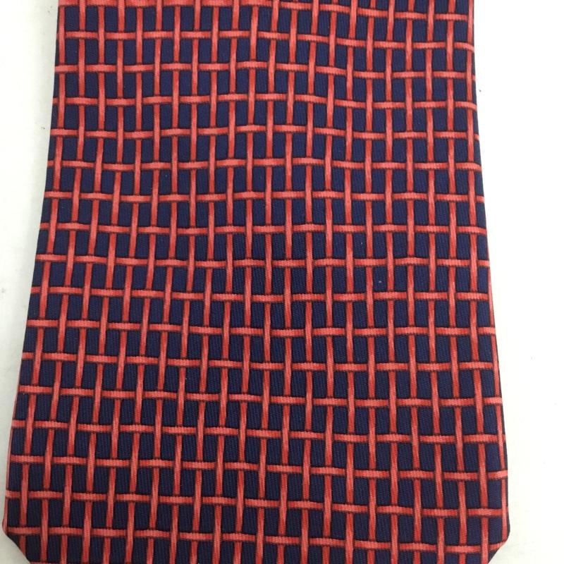 エルメス HERMES ネクタイ ネクタイ シルク 総柄 赤 / レッド / X 紺 / ネイビー /  メンズ USED 古着 中古 10142108