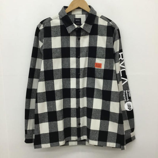 ルーカ RVCA シャツ、ブラウス 長袖 BA042-106 M チェック 黒 / ブラック / X 白 / ホワイト /  メンズ USED 古着 中古 10143952