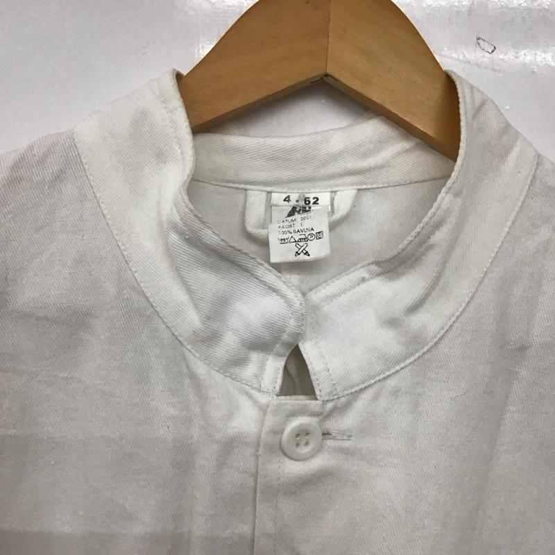 古着 USED ジャケット、上着 ジャケット、ブレザー ノーカラージャケット アウター フロントボタン 無地 白 / ホワイト /  メンズ USED 古着 中古 10144762