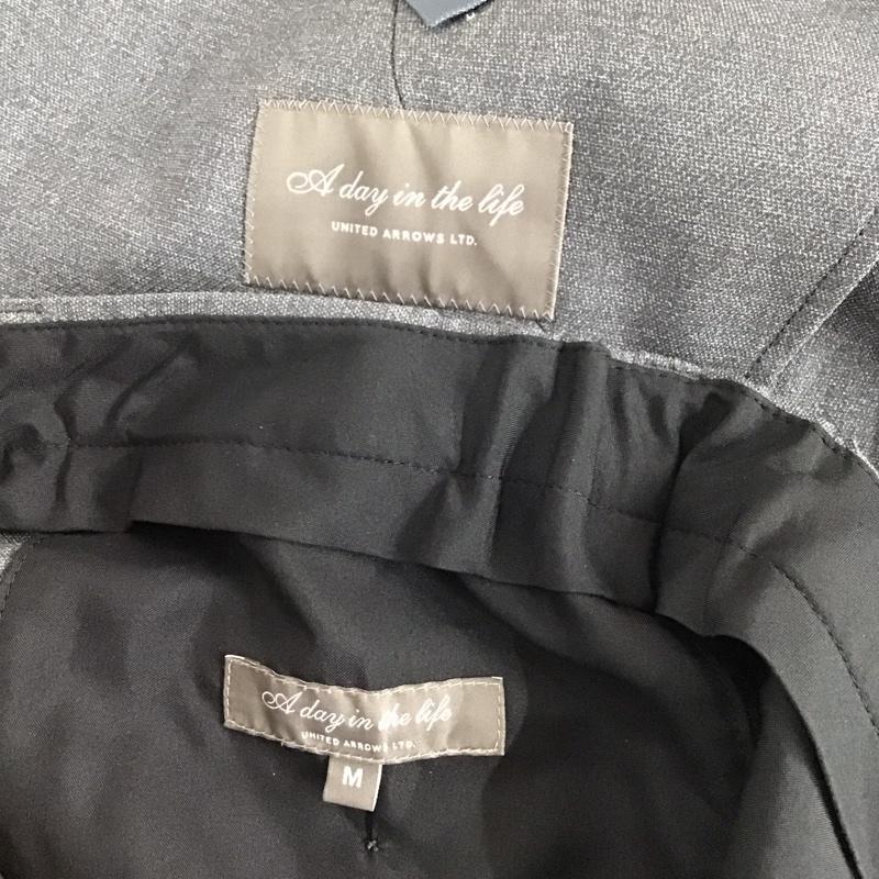 アデイインザライフ ユナイテッドアローズ A day in the life UNITED ARROWS セットアップ セットアップ セットアップ 長袖ジャケット スラックスパンツ 2点セット M 無地 灰 / グレー /  メンズ USED 古着 中古 10149349