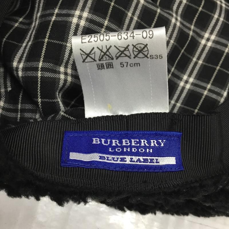 バーバリーブルーレーベル BURBERRY BLUE LABEL 帽子 ベレー帽 ロゴ、文字 黒 / ブラック /  レディース USED 古着 中古 10108551