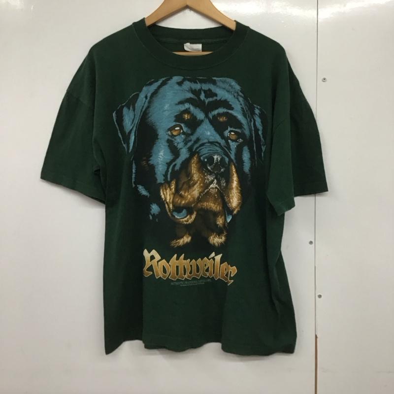古着 USED Tシャツ 半袖 半袖カットソー プリントTシャツ クルーネックカットソー L プリント 緑 / グリーン /  メンズ USED 古着 中古 10140958