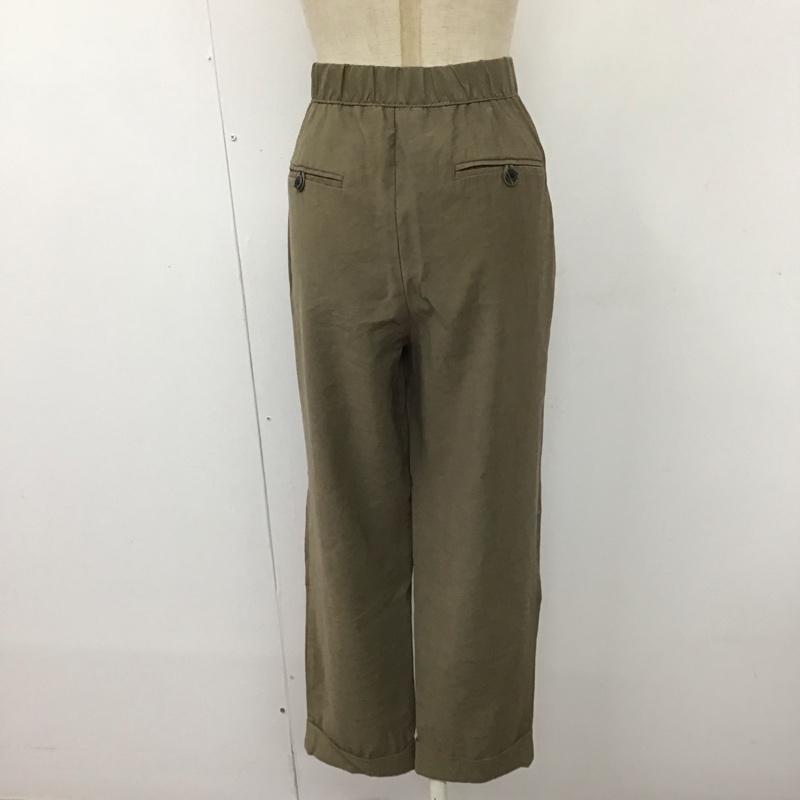 ザラベーシック ZARA BASIC パンツ スラックス 7901 222 505 タックパンツ M 無地 カーキ / カーキ /  レディース USED 古着 中古 10109733