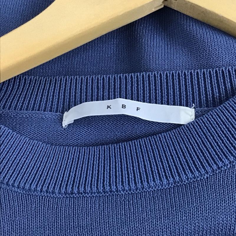 ケービーエフ KBF ニット、セーター 長袖 KB94-22S010 アシンメトリータックニット Sweater 無地 青 / ブルー /  レディース USED 古着 中古 10131664