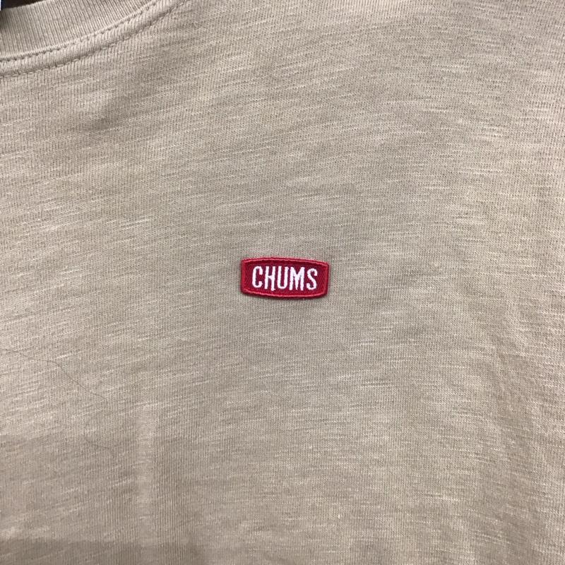 チャムス CHUMS カットソー 長袖 長袖カットソー クルーネックカットソー プリントカットソー M ロゴ、文字 ベージュ / ベージュ /  メンズ USED 古着 中古 10144948