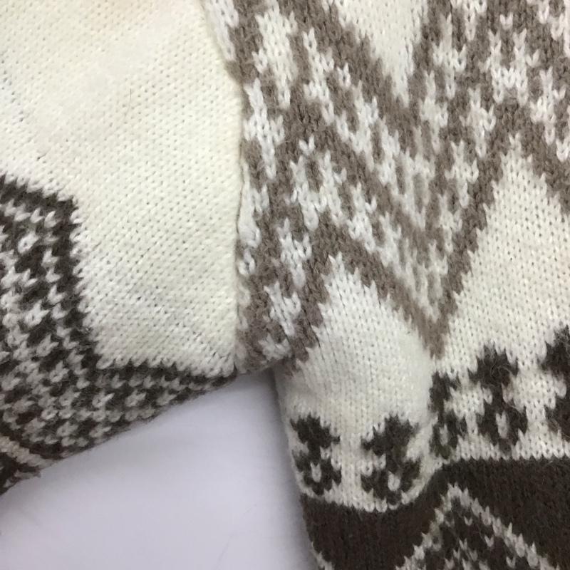 サニーレーベル Sonny Label ニット、セーター 長袖 LA77-22F504 ノルディック FREE  アイボリー / アイボリー / X 茶 / ブラウン /  レディース USED 古着 中古 10146403