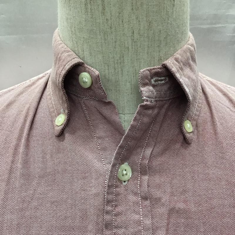 ラルフローレン RALPHLAUREN シャツ、ブラウス 長袖 ボタンダウン コットン SLIM FIT 4 ワンポイント えんじ / ワインレッド /  メンズ USED 古着 中古 10118377