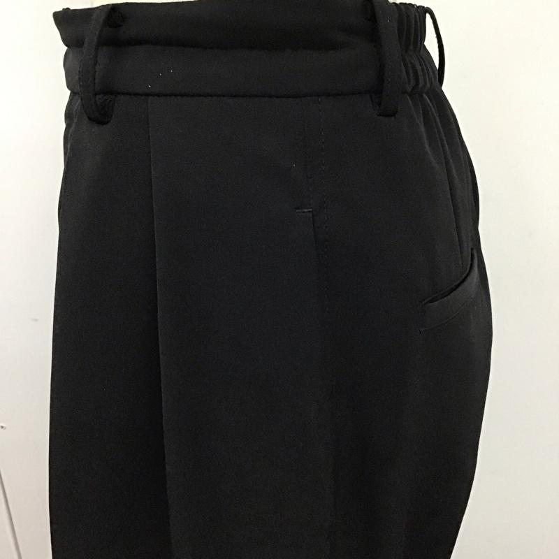 スライ SLY パンツ スラックス 030FSR31-2520 TUCK TAPERED PT テーパードパンツ センタープレス 2 無地 黒 / ブラック /  レディース USED 古着 中古 10109485