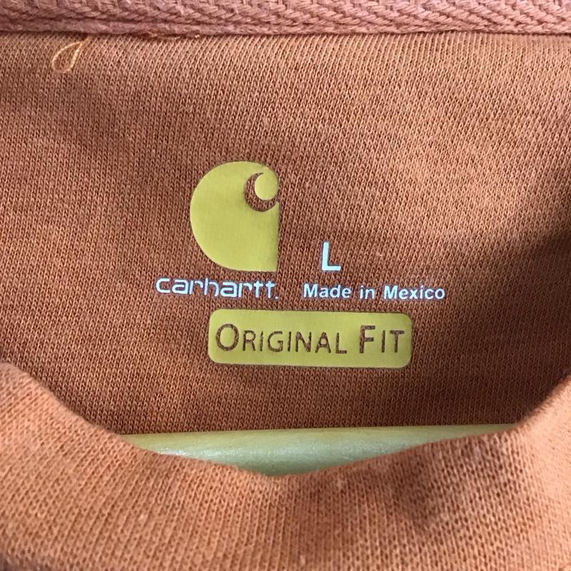 カーハート Carhartt トレーナー 長袖 長袖 L ロゴ、文字 橙 / オレンジ /  メンズ USED 古着 中古 10143400