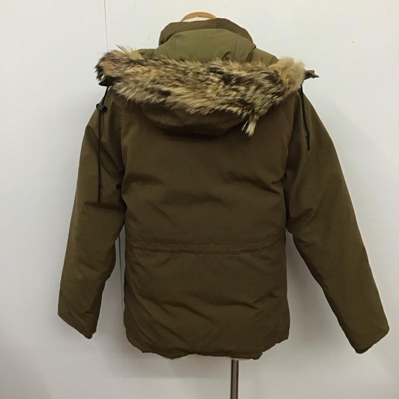 ウッズ Woods ジャケット、上着 ダウンジャケット ダウンジャケット フード付きジャケット アウター ジップアップジャケット S 無地 カーキ / カーキ /  メンズ USED 古着 中古 10122967