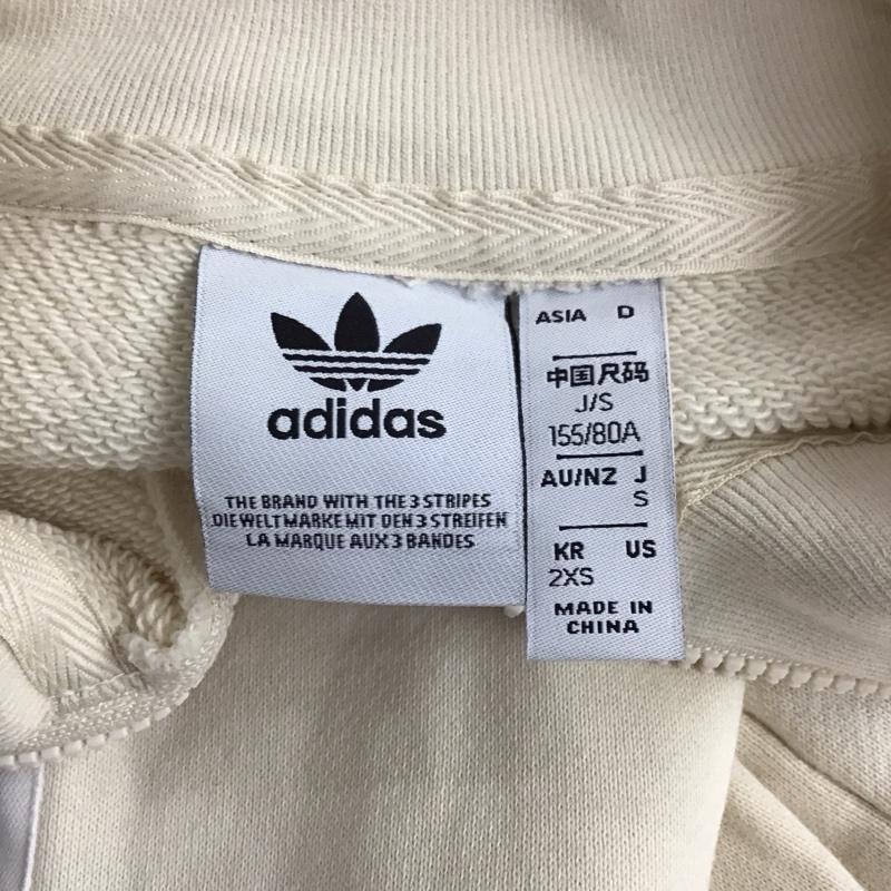 アディダス adidas トレーナー 長袖 ｈ35638 ハーフジップ スウェット S 無地 アイボリー / アイボリー /  レディース USED 古着 中古 10125039