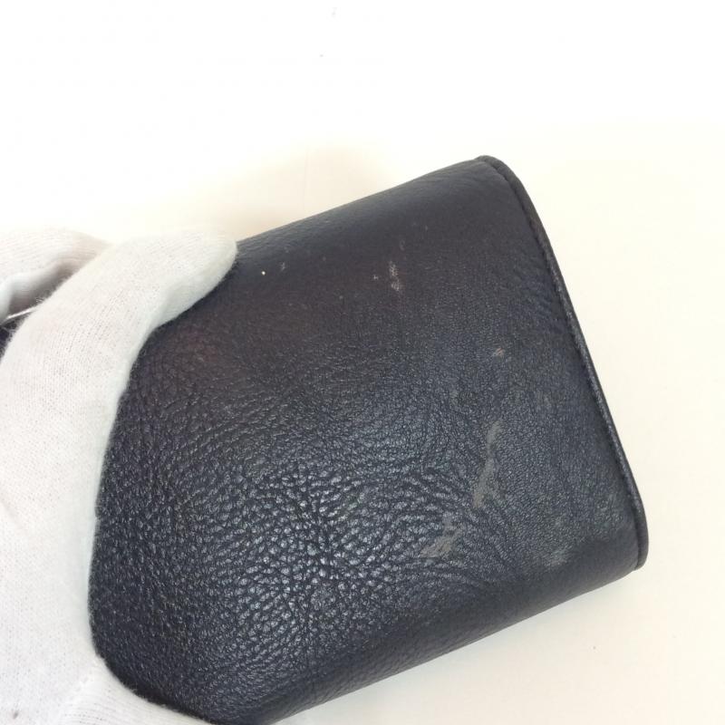 ゲス Guess 財布 二つ折り 無地 黒 / ブラック /  レディース USED 古着 中古 10004215