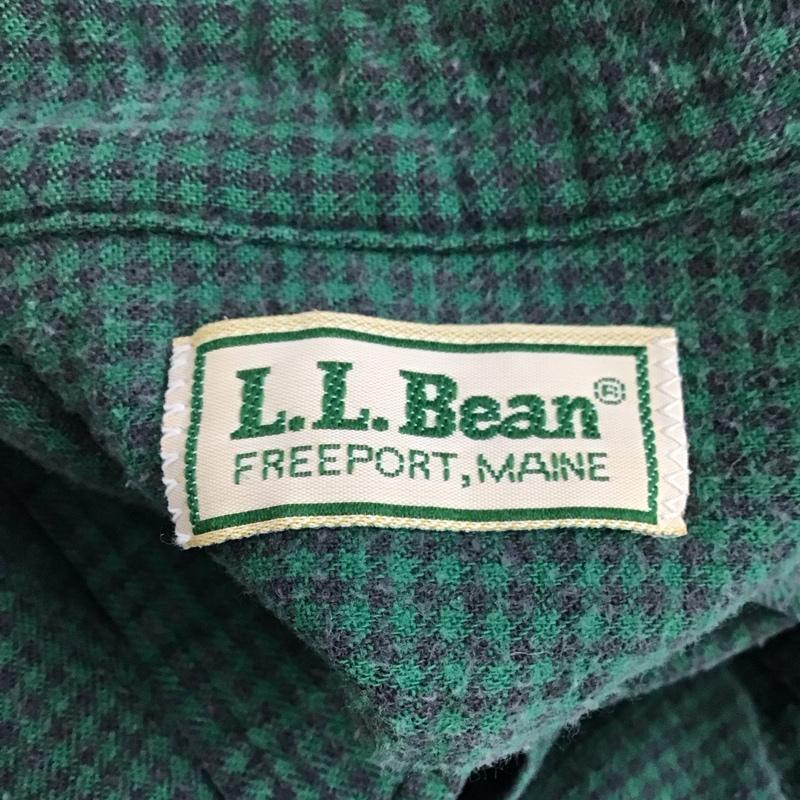 エルエルビーン L.L.Bean シャツ、ブラウス 長袖 長袖シャツ チェックシャツ カラーシャツ 70s 80s M チェック 緑 / グリーン /  メンズ USED 古着 中古 10127832
