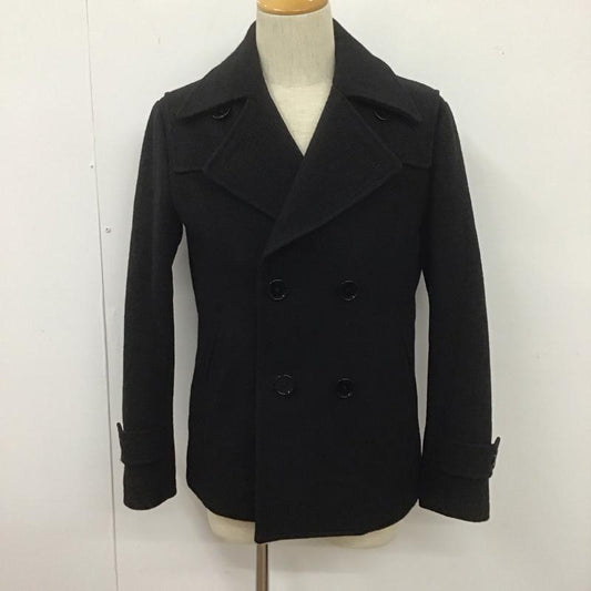 バーバリーブラックレーベル BURBERRY BLACK LABEL コート コート一般 ショートコート ピーコート アウター カラージャケット M 無地 黒 / ブラック /  メンズ USED 古着 中古 10106697